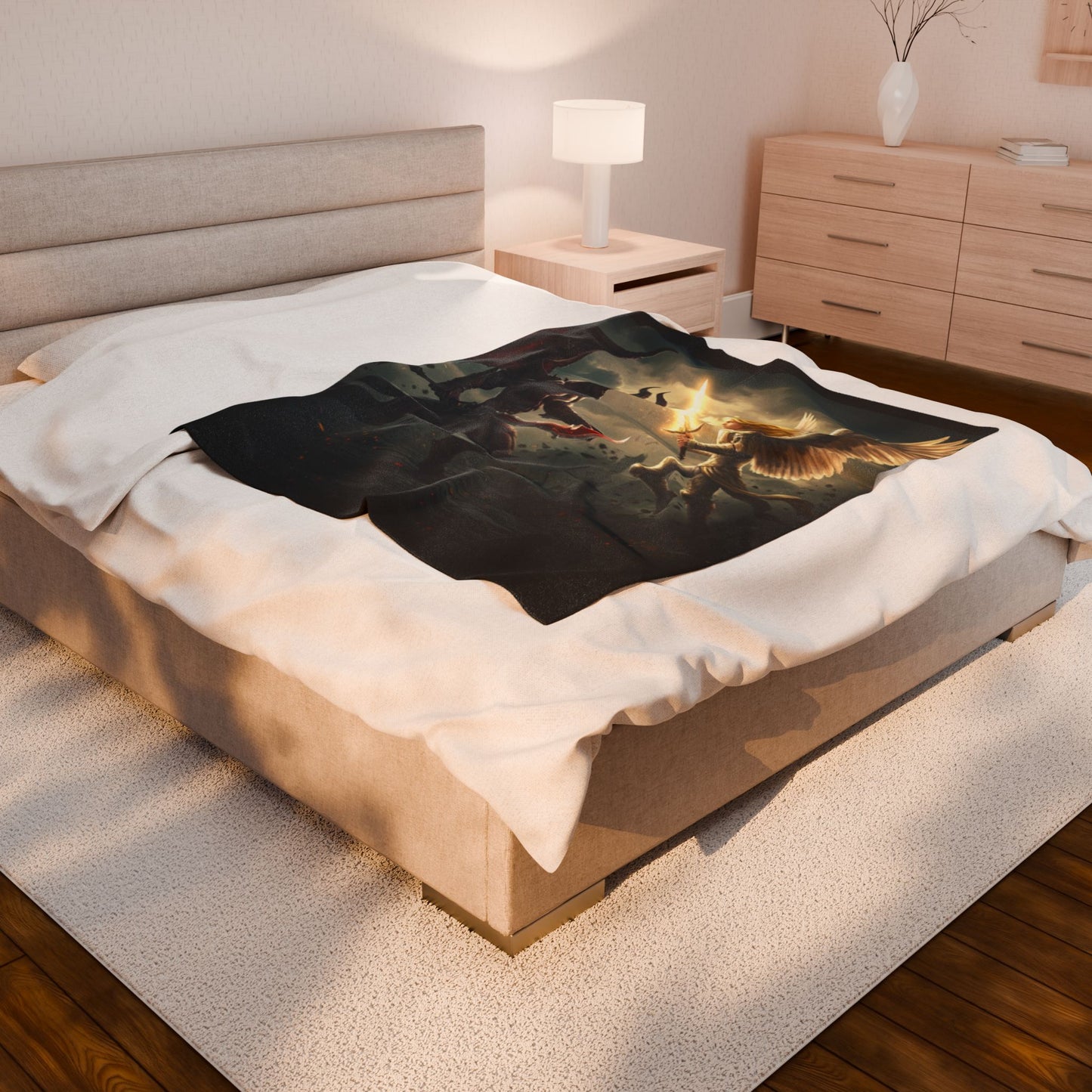 Fantasy Battle Velveteen Plush Blanket - Cozy Throw for Game Lovers